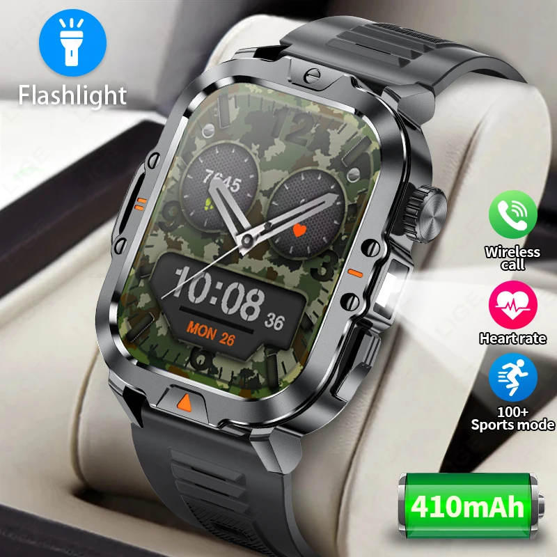 Military Men's Smart Watch Bluetooth Call Sports Waterproof Watches 2.01"Digital Fitness Tracker Smartwatch LED Flashlight Clock
Military Men's Smart Watch Bluetooth Call Sports Waterproof Watches 2.01"Digital Fitness Tracker Smartwatch LED Flashlight Clock