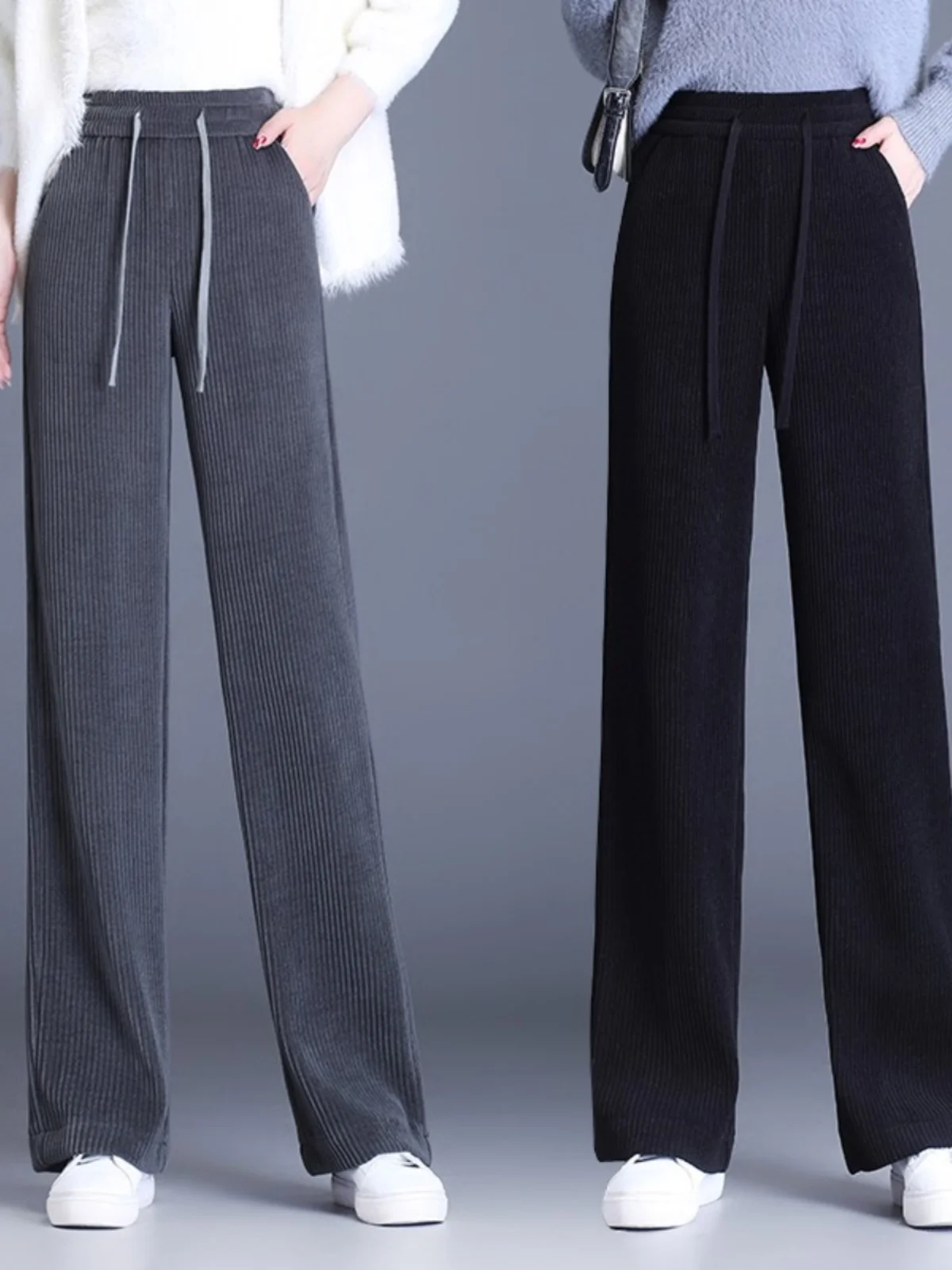 High Waist Wide Leg Corduroy Pants Women's Thin Loose Drapey Straight Velvet Trousers Comfortable Casual Style Long Pants
High Waist Wide Leg Corduroy Pants Women's Thin Loose Drapey Straight Velvet Trousers Comfortable Casual Style Long Pants