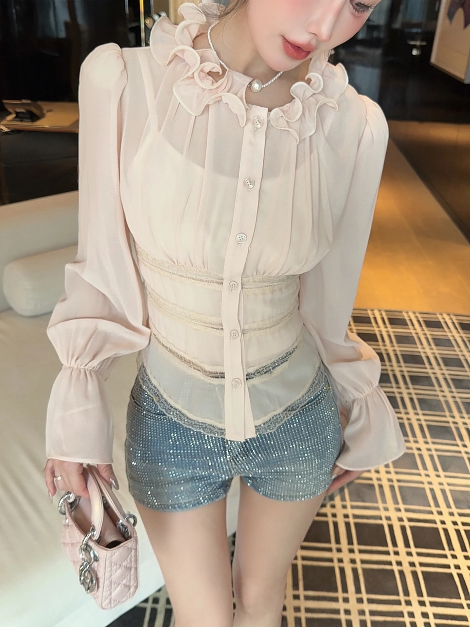 LADIES FIRST Heavy Diamond Short Jeans Women's Summer New Style High Waist Straight Leg Casual Pants Cotton Blend Fabric
LADIES FIRST Heavy Diamond Short Jeans Women's Summer New Style High Waist Straight Leg Casual Pants Cotton Blend Fabric