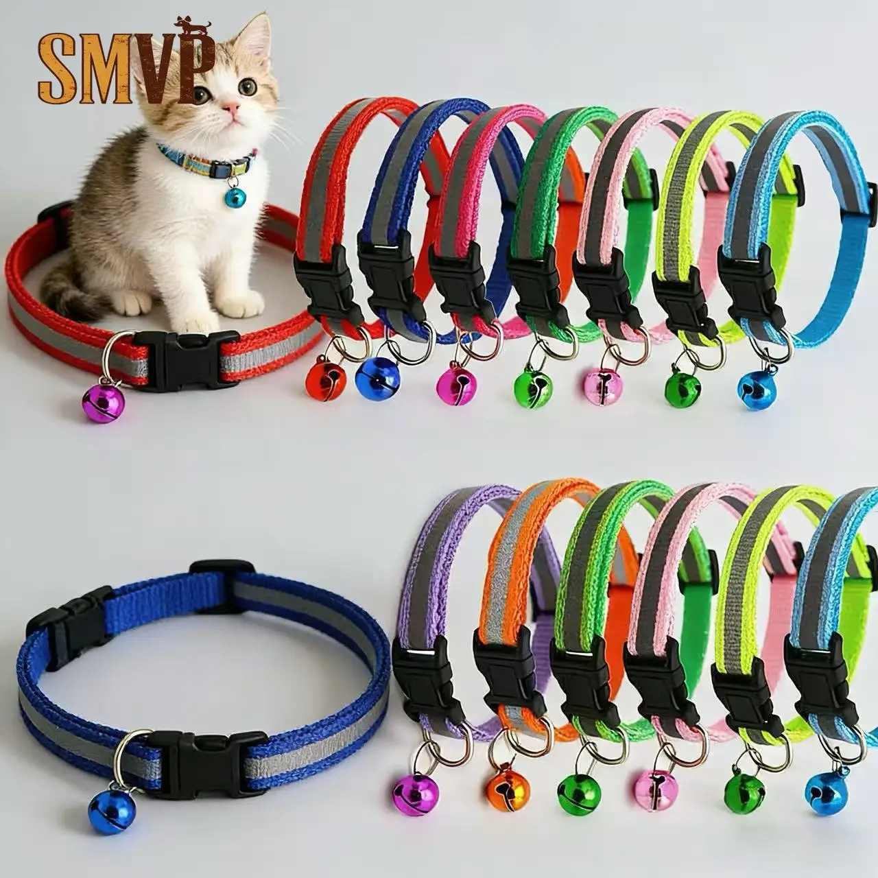 New Pet Black Buckle Reflective Patch Colorful Exquisite Bell Collar Footprint Cat Collar Dog Collars Pet Supplies
New Pet Black Buckle Reflective Patch Colorful Exquisite Bell Collar Footprint Cat Collar Dog Collars Pet Supplies