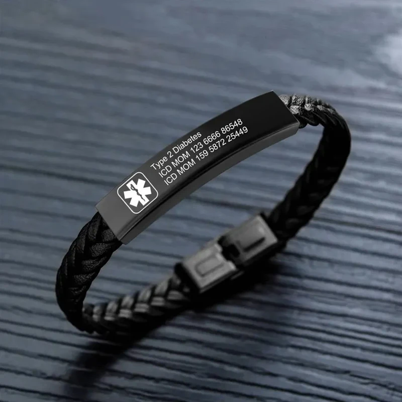 Custom Medical Alert Bracelet for Men Engraved Emergency ID Bracelet with Name & Phone Number Medical Gift for Him, Dad, Husband
Custom Medical Alert Bracelet for Men Engraved Emergency ID Bracelet with Name & Phone Number Medical Gift for Him, Dad, Husband