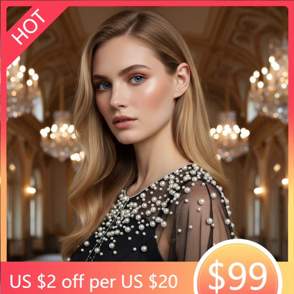 Hand-Beaded Pearl Edge Black Shawl Elegant Mysterious Simple Bridal Cape for Wedding Gown Evening Dress Formal Occasion GP31
Hand-Beaded Pearl Edge Black Shawl Elegant Mysterious Simple Bridal Cape for Wedding Gown Evening Dress Formal Occasion GP31