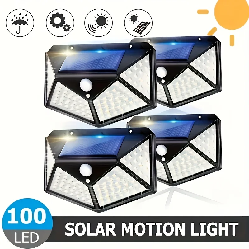 Outdoor Solar Light Motion Sensor Wall Lights 100 LEDs 270° Angle Solar Wall Lamp Light For Garage Fence Deck Courtyard Balcony
Outdoor Solar Light Motion Sensor Wall Lights 100 LEDs 270° Angle Solar Wall Lamp Light For Garage Fence Deck Courtyard Balcony