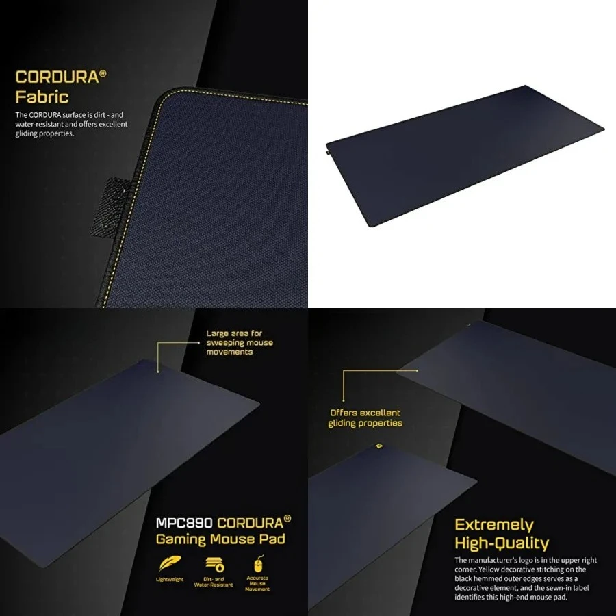 MPC 890 Cordura Gaming Mouse Pad, Nonslip Desk Pad, Size 35.04" x 17.72", Dark Blue
MPC 890 Cordura Gaming Mouse Pad, Nonslip Desk Pad, Size 35.04" x 17.72", Dark Blue
