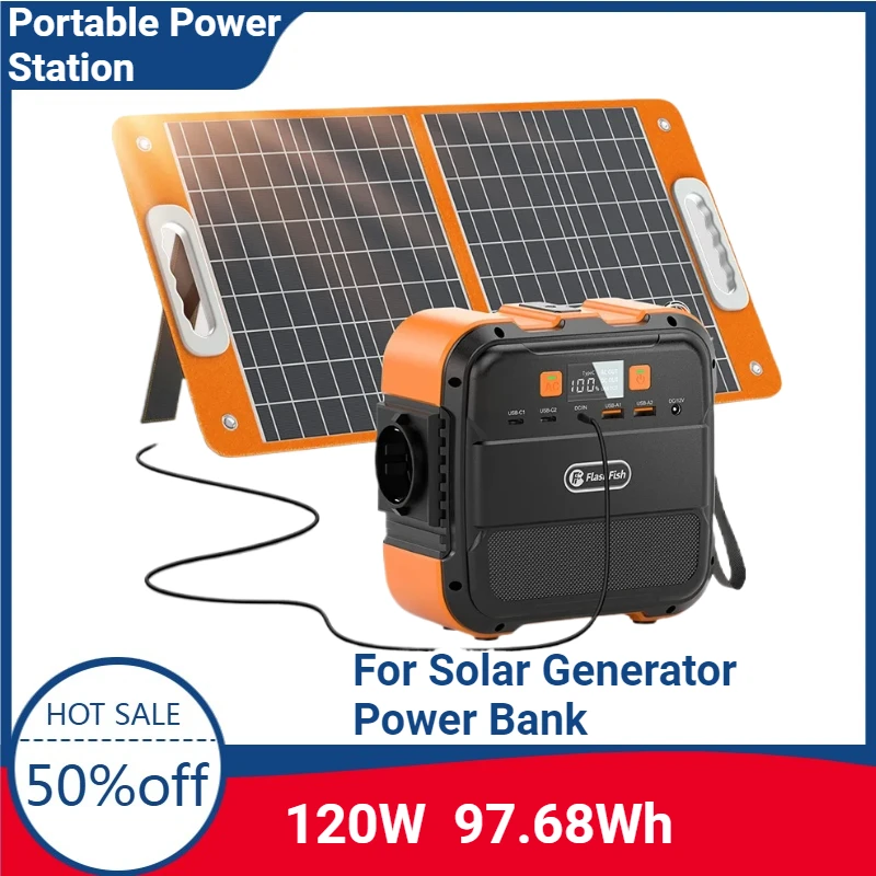 New High-quality Mini Portable Power Station 120W 97.68Wh with Solar Panel 60W Battery Solar Generator Power Bank By Plane
New High-quality Mini Portable Power Station 120W 97.68Wh with Solar Panel 60W Battery Solar Generator Power Bank By Plane