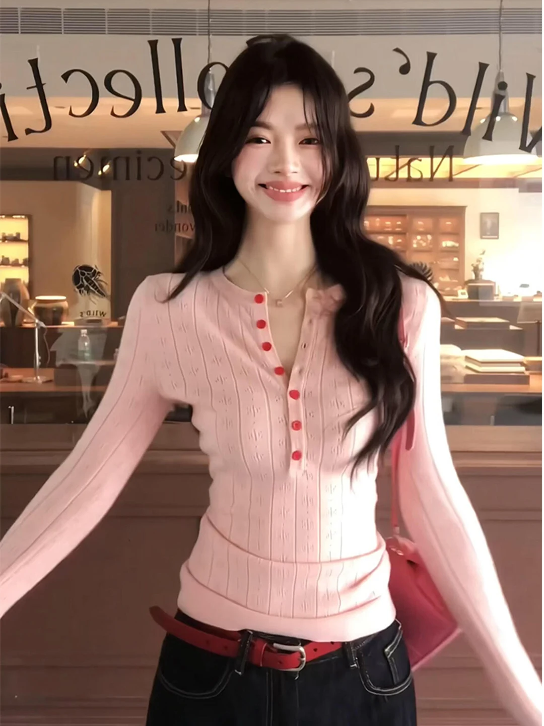 Sweet Style Henry Collar Long Sleeve Knitted Sweater Women's Autumn Winter Slimming Top Hollow out Soft Fabric College Fashion
Sweet Style Henry Collar Long Sleeve Knitted Sweater Women's Autumn Winter Slimming Top Hollow out Soft Fabric College Fashion