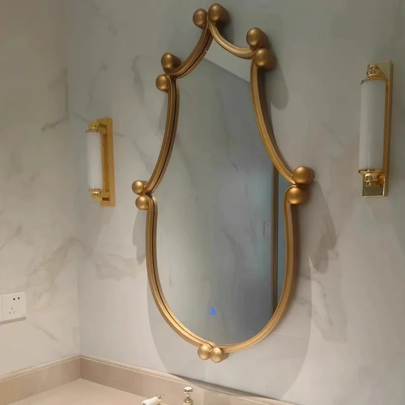 Accessories Small Shower Bathroom Mirror Led Wall Vintage Touch Screen Bathroom Mirror Rechargable Irregular Home Furniture
Accessories Small Shower Bathroom Mirror Led Wall Vintage Touch Screen Bathroom Mirror Rechargable Irregular Home Furniture