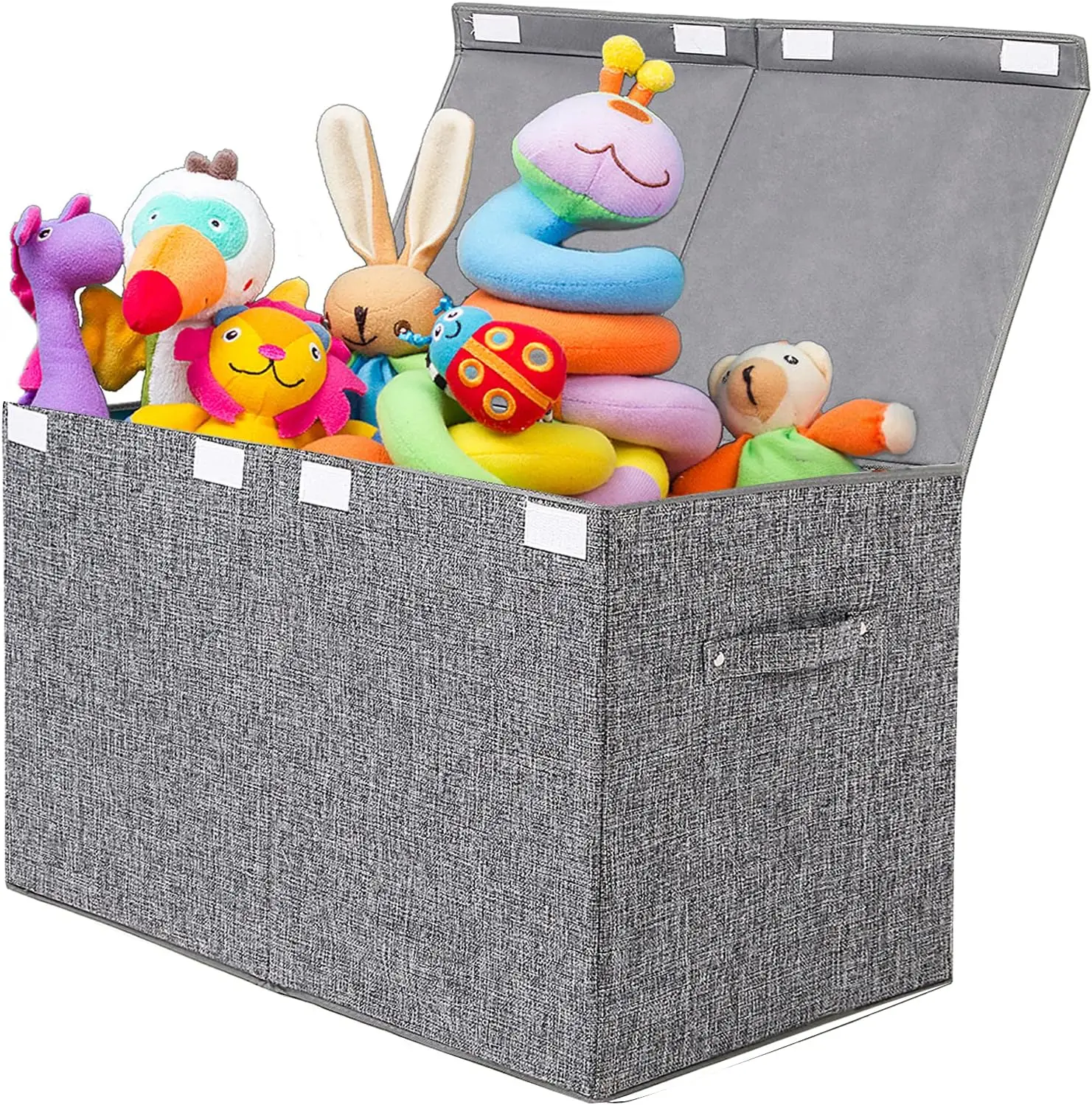 83L Large Collapsible Toy Box Chest with Lid Linen Gray Sturdy Storage Organizer for Kids Nursery Playroom
83L Large Collapsible Toy Box Chest with Lid Linen Gray Sturdy Storage Organizer for Kids Nursery Playroom