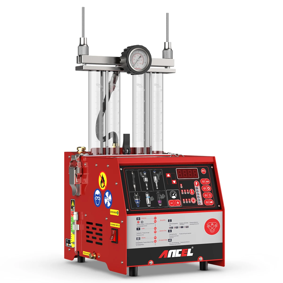 2025 Ancel AJ400 GDI Ali Stock Cleaner Injection Tester 4 Cylinders Ultrasonic Fuel Injector Cleaning Machine for Motorcycles
2025 Ancel AJ400 GDI Ali Stock Cleaner Injection Tester 4 Cylinders Ultrasonic Fuel Injector Cleaning Machine for Motorcycles