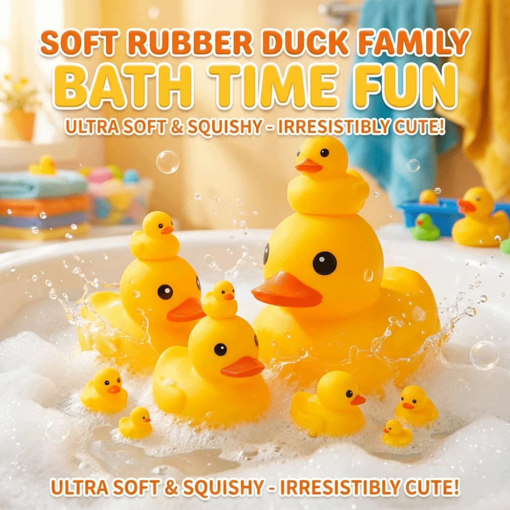 Floating Giant Soft Rubber Duck Waterproof 10.2/12.9/17.7 Inch Big Rubber Yellow Duck Relaxing Home Ornament Children's Bath
Floating Giant Soft Rubber Duck Waterproof 10.2/12.9/17.7 Inch Big Rubber Yellow Duck Relaxing Home Ornament Children's Bath