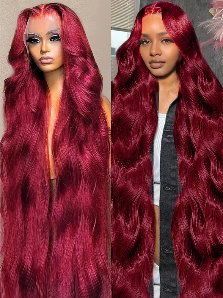 250 Density Body Wave 99J Burgundy 13x4 13x6 HD Lace Frontal Wigs Human Hair PrePlucked Red Colored Wigs For Women Bleach Knots
250 Density Body Wave 99J Burgundy 13x4 13x6 HD Lace Frontal Wigs Human Hair PrePlucked Red Colored Wigs For Women Bleach Knots
