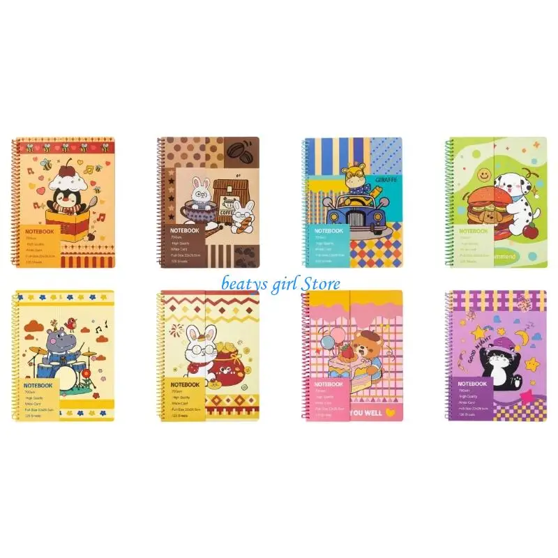 C7AB 1Pc Notebooks Colorful Cover Design Sturdy Spirals Binding Thicken Paper Notebooks Smooth Writing for Daily Journaling
C7AB 1Pc Notebooks Colorful Cover Design Sturdy Spirals Binding Thicken Paper Notebooks Smooth Writing for Daily Journaling