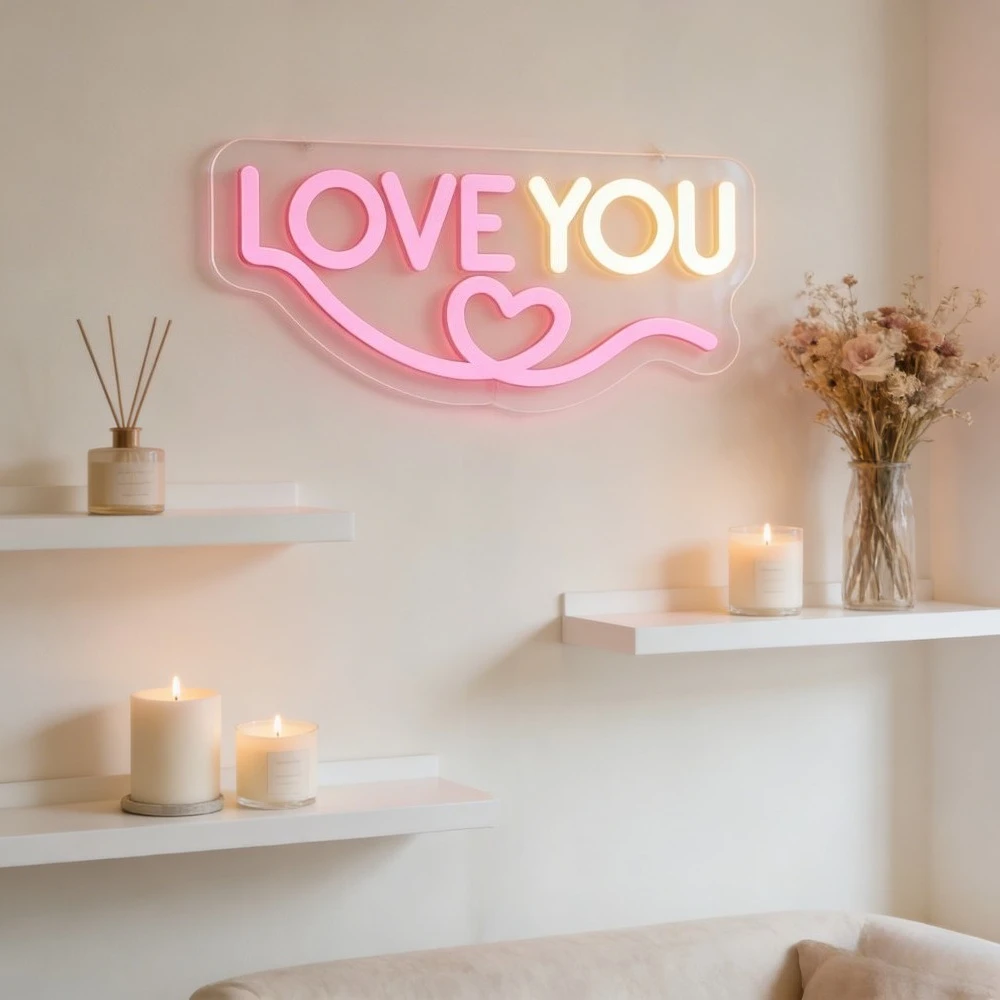 LOVE YOU Neon Sign LED Wall Art for Bedroom Living Room Home Decor Romantic Wedding Anniversary Gift Warm Ambiance Lighting
LOVE YOU Neon Sign LED Wall Art for Bedroom Living Room Home Decor Romantic Wedding Anniversary Gift Warm Ambiance Lighting