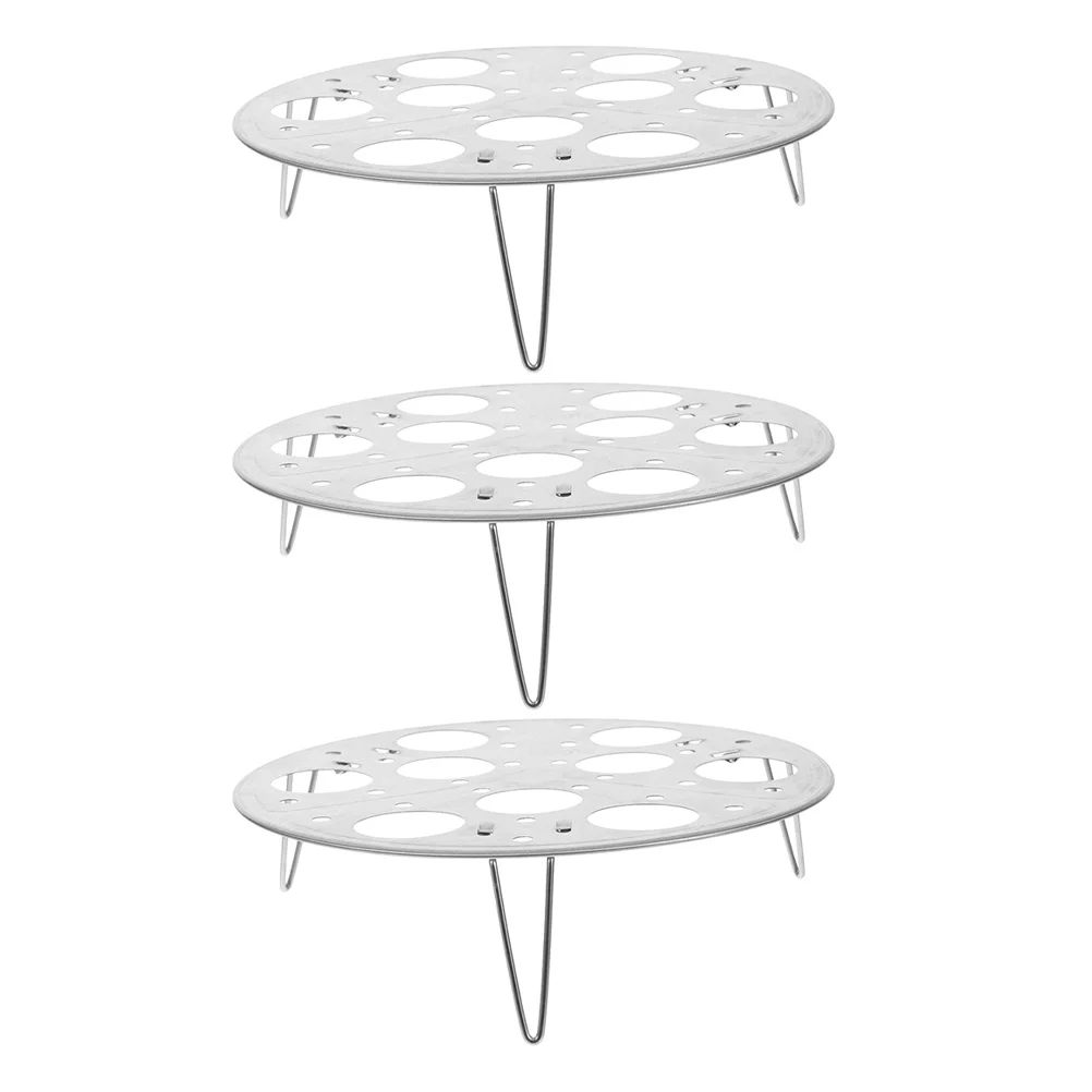 3Pcs Stainless Steel Egg Steaming Holder Round Multi-Function Elevated Rack Kitchen Steamer Tray for Eggs Buns Dumplings
3Pcs Stainless Steel Egg Steaming Holder Round Multi-Function Elevated Rack Kitchen Steamer Tray for Eggs Buns Dumplings