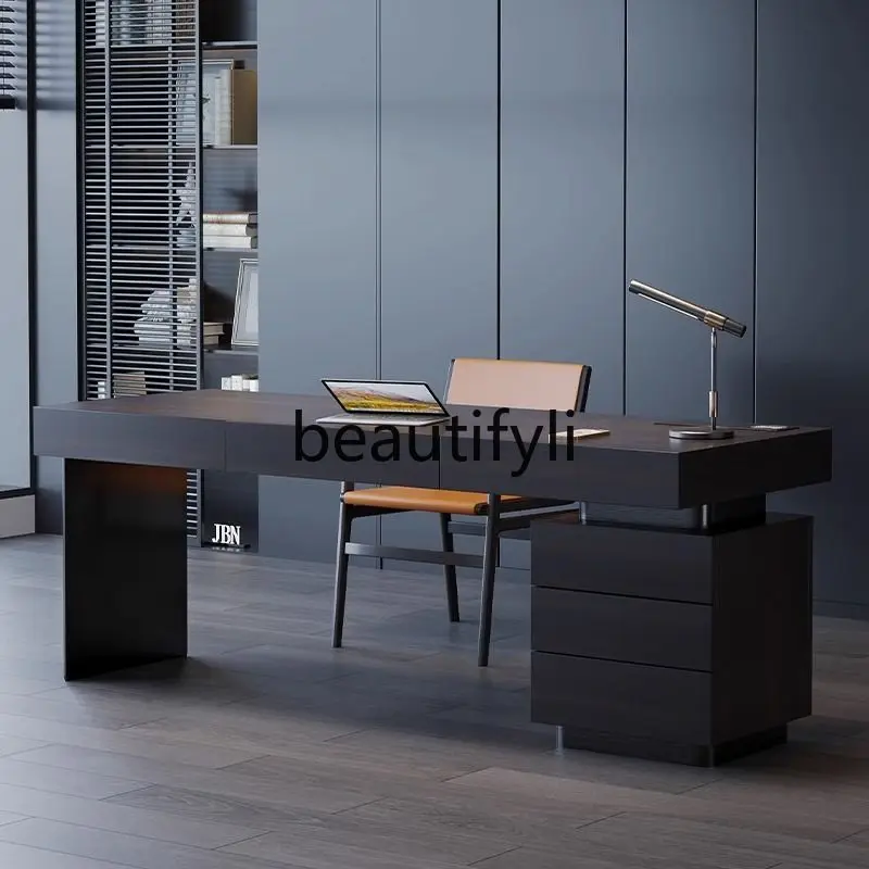 Multi-layer solid wood boss office desk high-end desk light luxury modern living room large study
Multi-layer solid wood boss office desk high-end desk light luxury modern living room large study