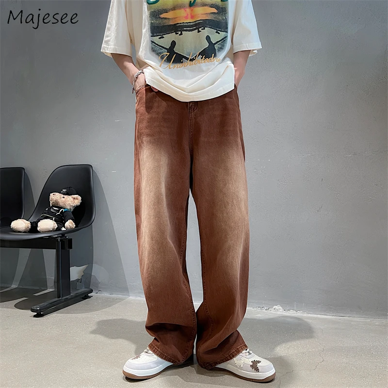 Jeans Men Retro Denim Ins All-match High Street Gradient Handsome Teens Brown Baggy European Style Summer Hip Hop Trouser Male
Jeans Men Retro Denim Ins All-match High Street Gradient Handsome Teens Brown Baggy European Style Summer Hip Hop Trouser Male