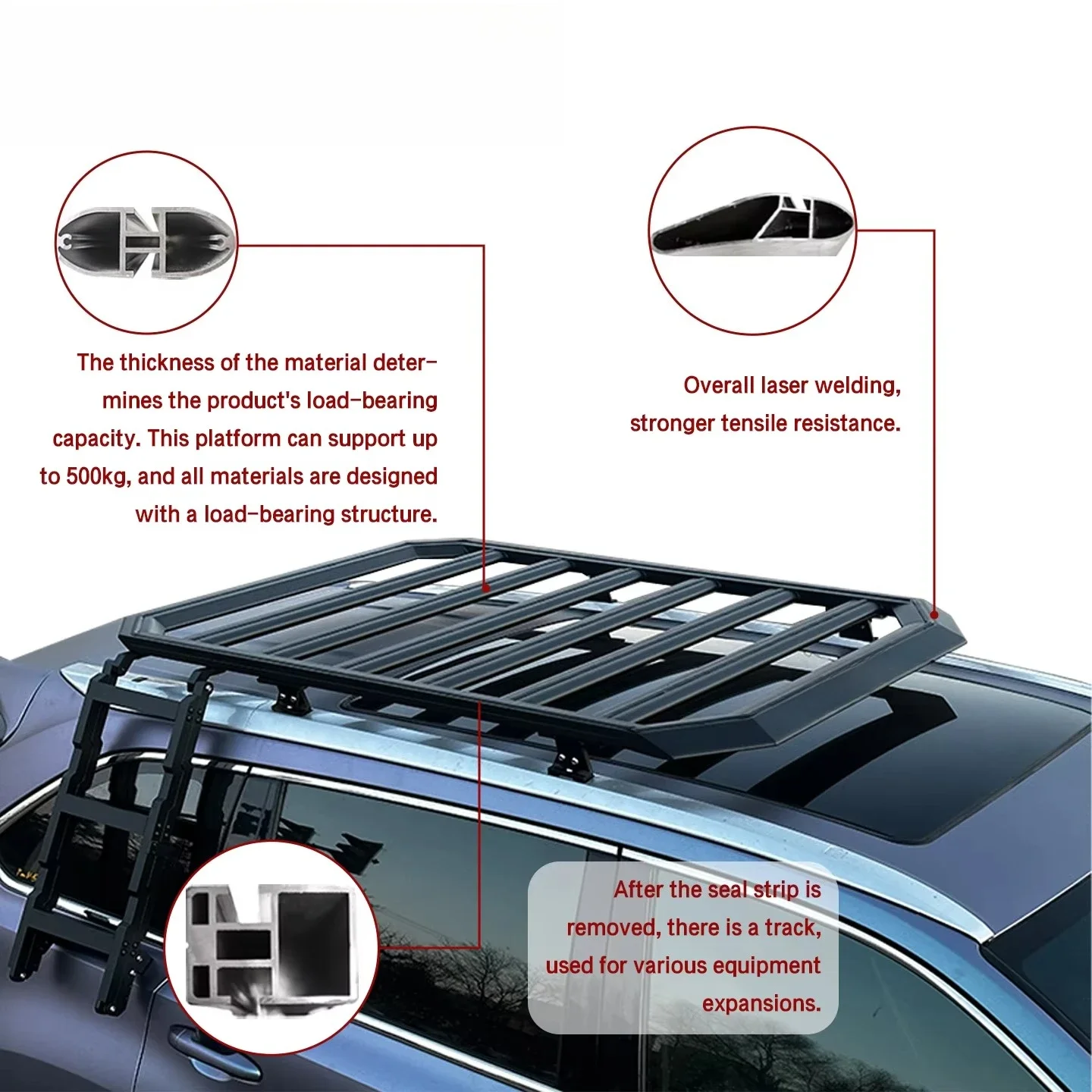 Aluminum Alloy Luggage Rack, Welded, Suitable for SUV Models
Aluminum Alloy Luggage Rack, Welded, Suitable for SUV Models