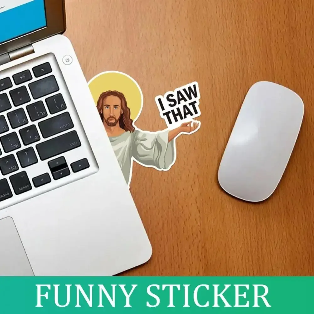 4pcs New Jesus I Saw That Funny Stickers Easy Removing Mulitifunction Graphic Sticker Moist-proof Car Window Stickers Room Decor
4pcs New Jesus I Saw That Funny Stickers Easy Removing Mulitifunction Graphic Sticker Moist-proof Car Window Stickers Room Decor