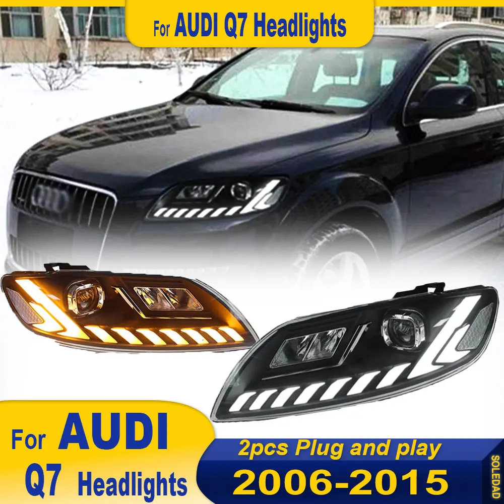 Пара автомобильных фар для Audi Q7 2006-2015, обновление, новый стиль, полностью светодиодный DRL, динамический сигнал, фара, аккумулятор
Пара автомобильных фар для Audi Q7 2006-2015, обновление, новый стиль, полностью светодиодный DRL, динамический сигнал, фара, аккумулятор