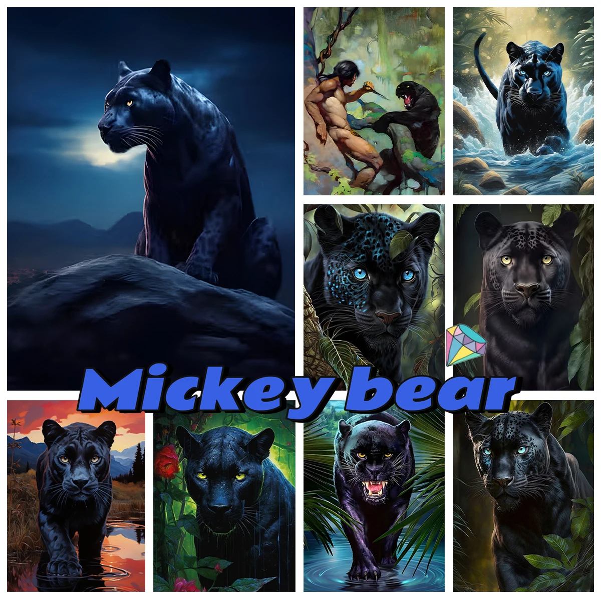 Black Leopard 5D Diamond Painting Kit Wild Animals Diy Diamond Embroidery Rhinestones Cross Stitch Home Wall Decor Hand Gift
Black Leopard 5D Diamond Painting Kit Wild Animals Diy Diamond Embroidery Rhinestones Cross Stitch Home Wall Decor Hand Gift