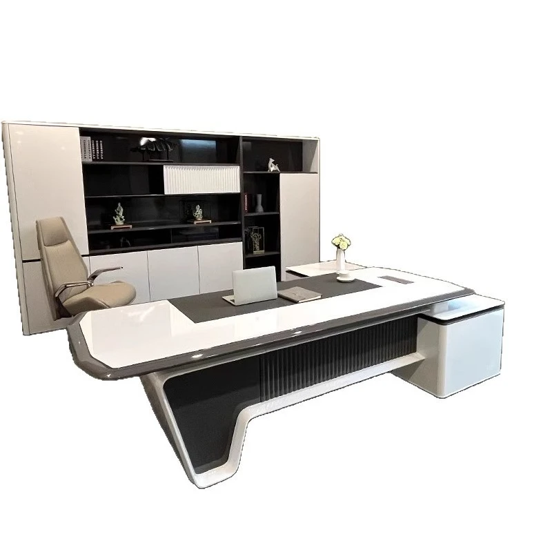 New high-end paint boss table, modern and simple designer, fashionable desk
New high-end paint boss table, modern and simple designer, fashionable desk