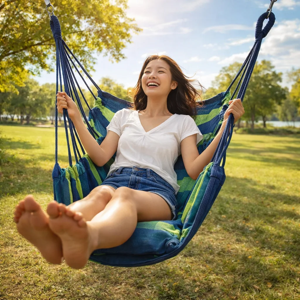 Comfortable Dormitory Hammock Chair Colorful Stripe Canvas Garden Swing Chair with Storage Bag Handwoven Garden Swing Seat
Comfortable Dormitory Hammock Chair Colorful Stripe Canvas Garden Swing Chair with Storage Bag Handwoven Garden Swing Seat