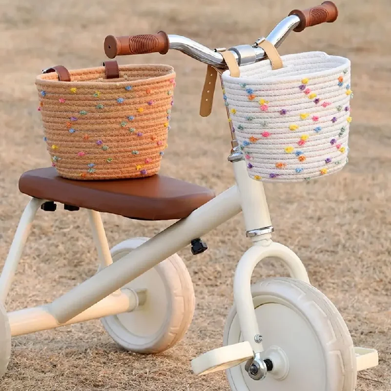 Adjustable Bicycle Basket Removable Design Large Capacity Handlebar Front Basket Solid Color Colorful Dots Cycling Basket
Adjustable Bicycle Basket Removable Design Large Capacity Handlebar Front Basket Solid Color Colorful Dots Cycling Basket