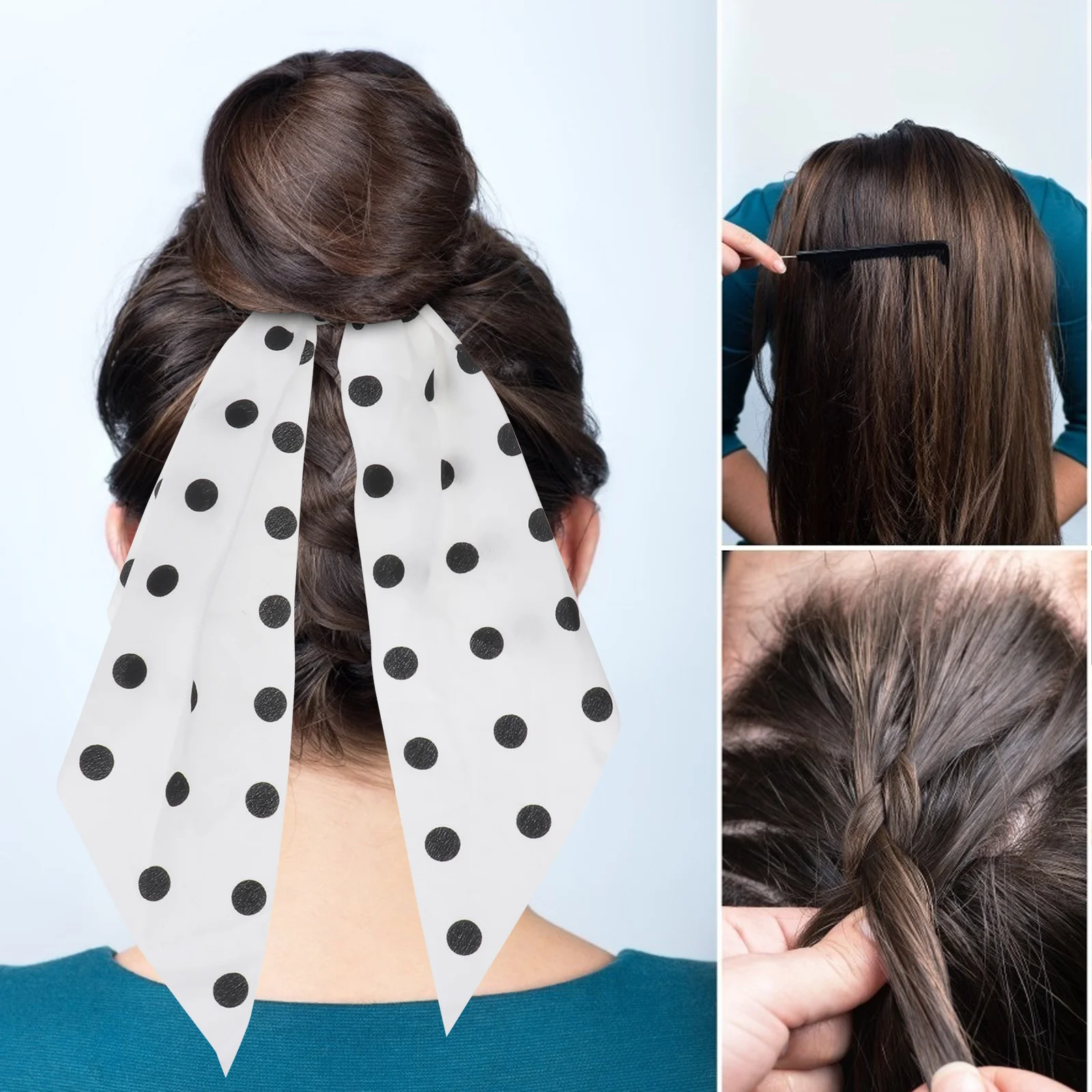 3Pcs Wave Dot Hair Ties Set Fabric Ponytail Holders for Women Long Ribbon Stretch Hair Rings Daily Wear Simple Elegant
3Pcs Wave Dot Hair Ties Set Fabric Ponytail Holders for Women Long Ribbon Stretch Hair Rings Daily Wear Simple Elegant