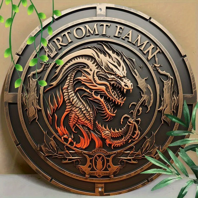 Round Metal Aluminum Mark Retro, Dragon, Shield for Home, Living Room, Coffee Shop, Office, Wall Decoration Art, Wall Art Decor
Round Metal Aluminum Mark Retro, Dragon, Shield for Home, Living Room, Coffee Shop, Office, Wall Decoration Art, Wall Art Decor