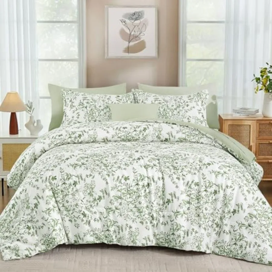 8 Pieces Size Comforter Set, Floral Bed in a Bag Comforter Sets, Soft Reversible Botanical Flowers Bedding Sets for All Season
8 Pieces Size Comforter Set, Floral Bed in a Bag Comforter Sets, Soft Reversible Botanical Flowers Bedding Sets for All Season