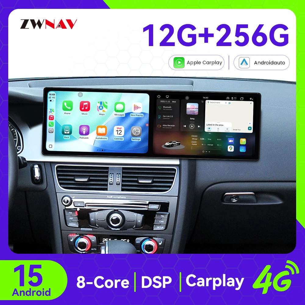 Dual 9.1 Inch Touch Screen Carplay Car Radio For Audi A6 2010-2011 Android 15 GPS Navigation Car Multimedia Player Head Unit
Dual 9.1 Inch Touch Screen Carplay Car Radio For Audi A6 2010-2011 Android 15 GPS Navigation Car Multimedia Player Head Unit