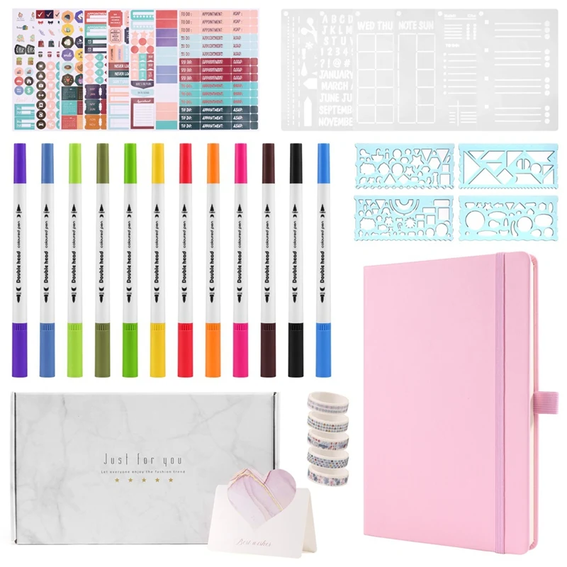 A56G-A5 Hardcover Dotted Journal Notebook With 184 Numbered Pages,Dotted Journaling Kit For Beginner
A56G-A5 Hardcover Dotted Journal Notebook With 184 Numbered Pages,Dotted Journaling Kit For Beginner