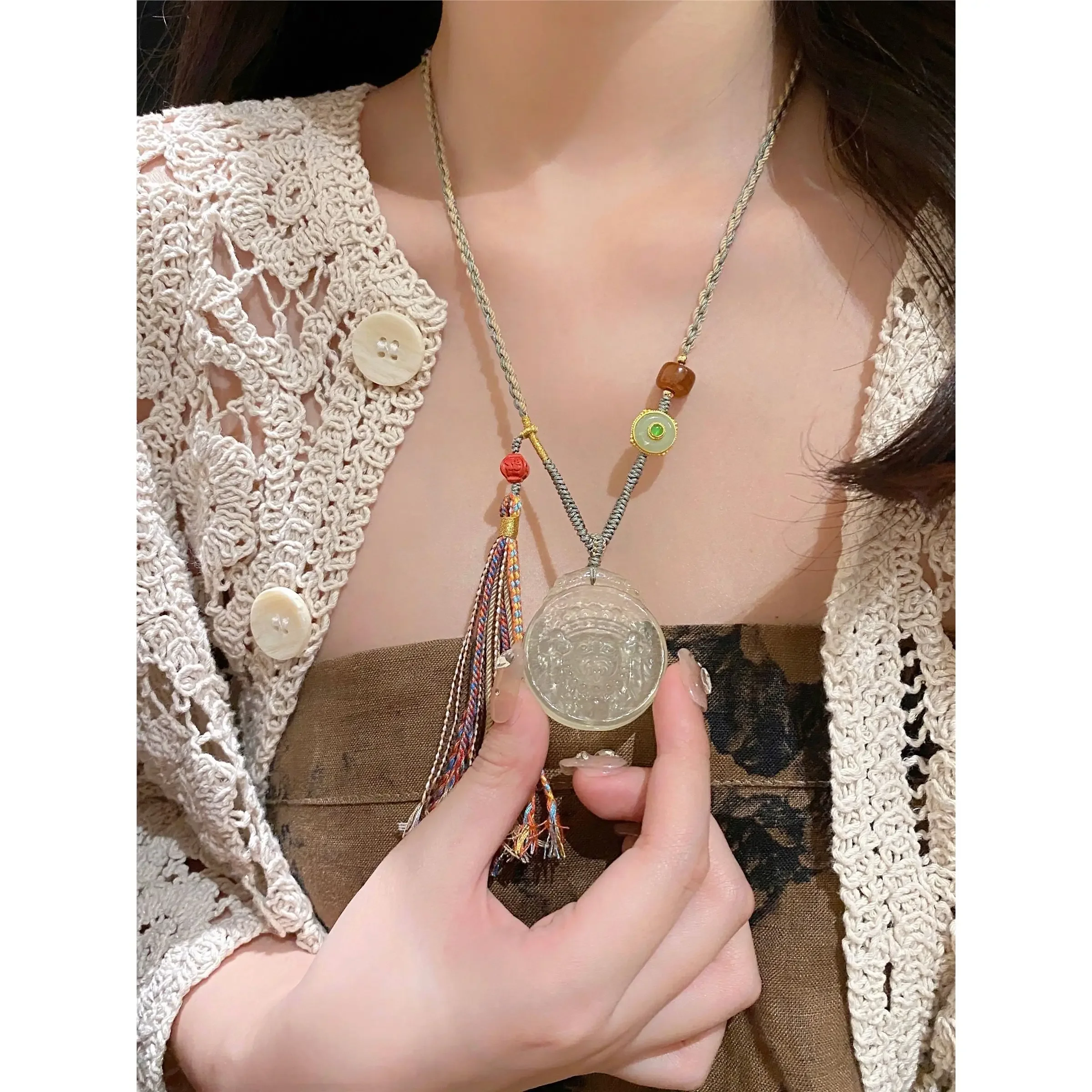Money From All Directions Zakilam God of Wealth Tibetan Rope Luck Necklace Pendant Chinese Ethnic Style Light Luxury Gift Giving
Money From All Directions Zakilam God of Wealth Tibetan Rope Luck Necklace Pendant Chinese Ethnic Style Light Luxury Gift Giving