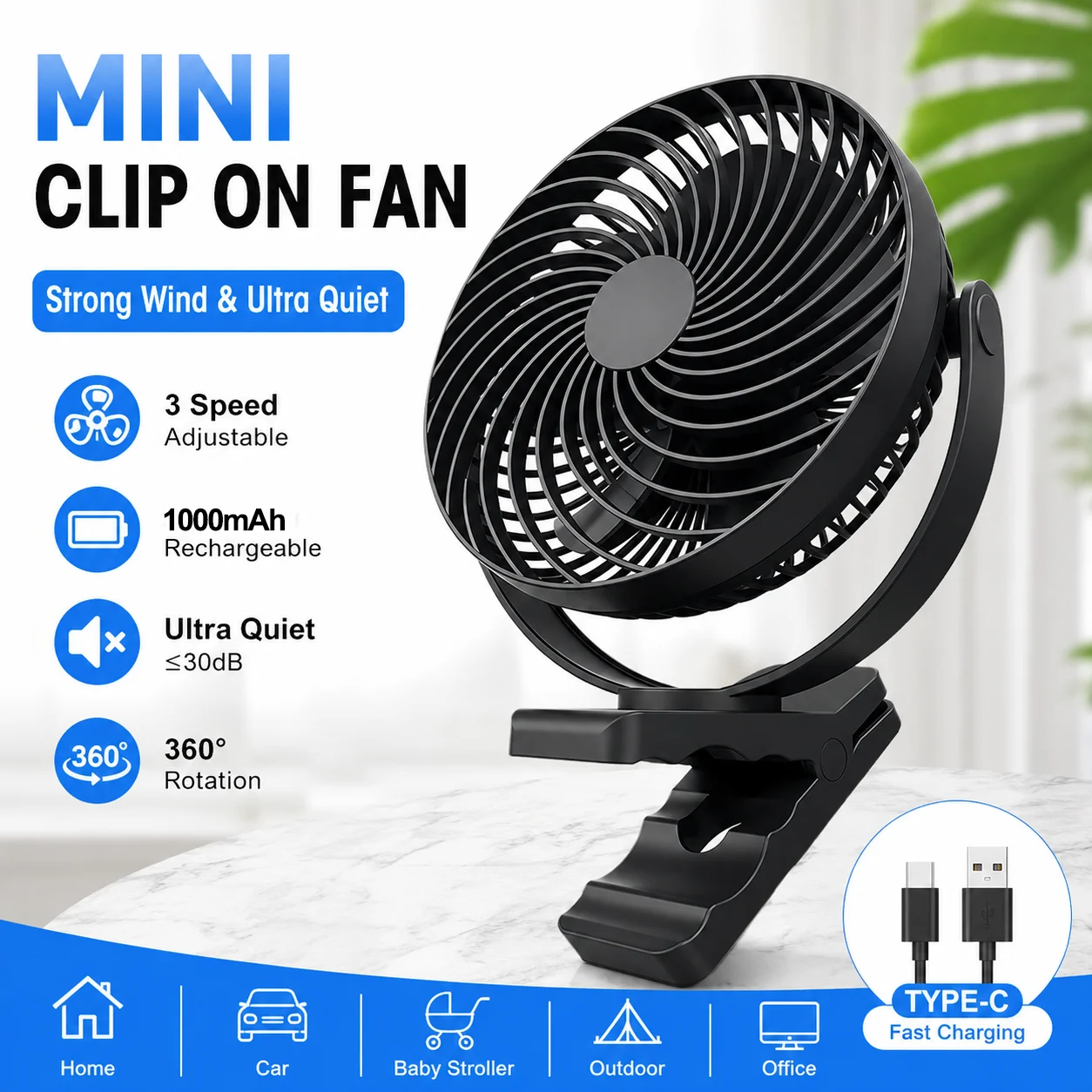 Multifunctional Mini Clip Fan USB Powered Low Noise Desktop Hanging Fan Summer Personal Cooling Ventilador
Multifunctional Mini Clip Fan USB Powered Low Noise Desktop Hanging Fan Summer Personal Cooling Ventilador