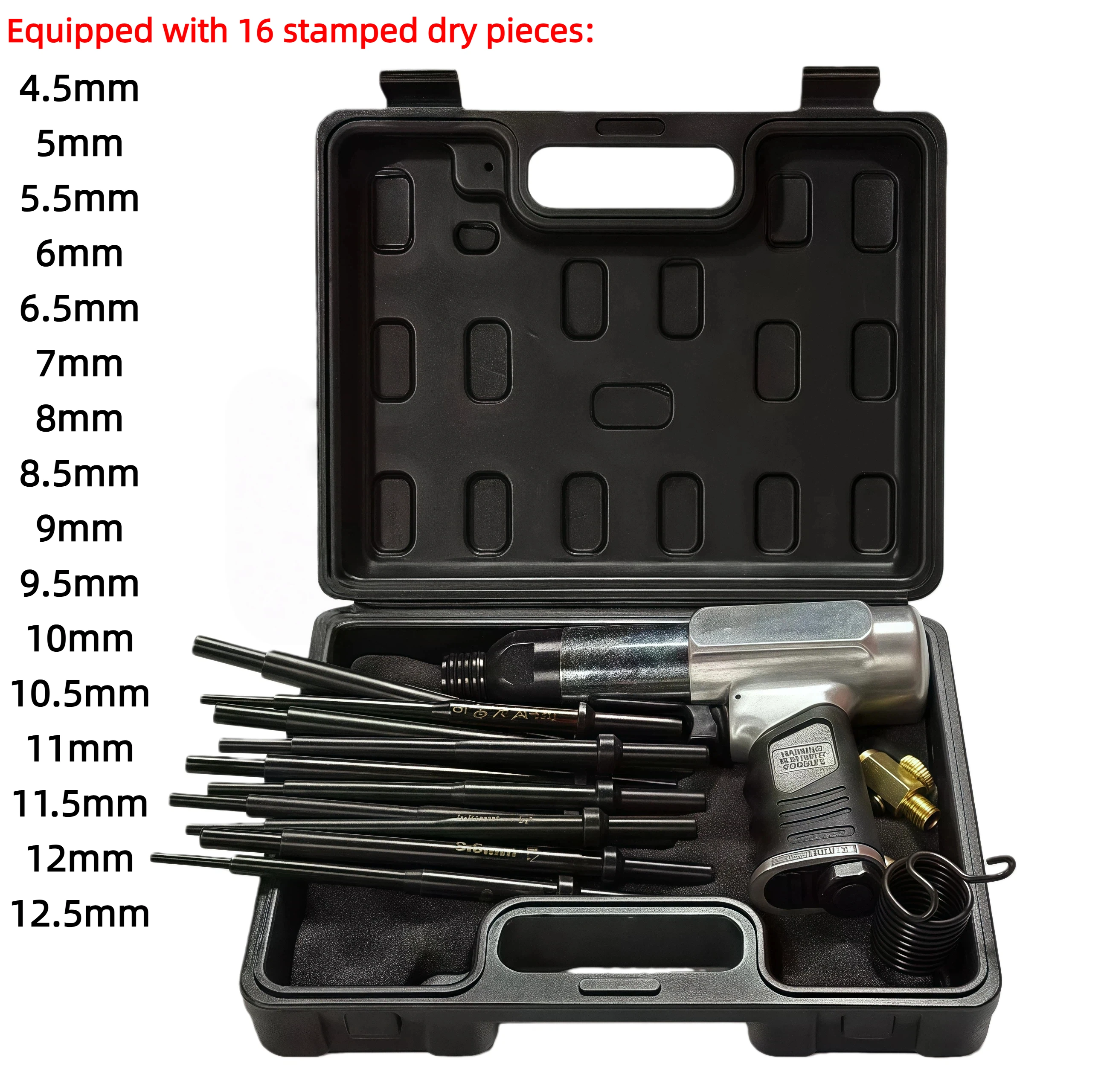 Universal pneumatic Valve Guide, Punch Tool, Valve Installation and Removal Guide With 16 Punch Rods