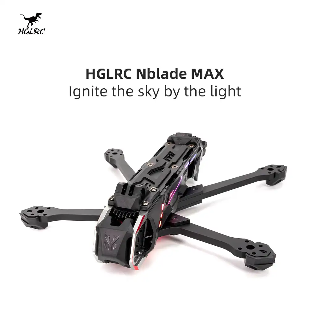 HGLRC Nblade MAX Frame Kit 5 Inch DC/True-X Carbon Fiber FPV Racing Drone Frame
HGLRC Nblade MAX Frame Kit 5 Inch DC/True-X Carbon Fiber FPV Racing Drone Frame