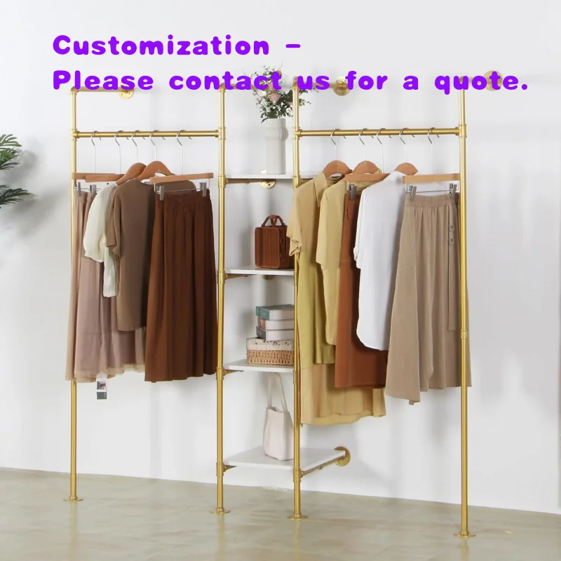 custom.4-Layer Wall Mounted Wood Garment Rack Retail Display Metal Clothing Shelves with Hanging Rod Clothes Storage Stand
custom.4-Layer Wall Mounted Wood Garment Rack Retail Display Metal Clothing Shelves with Hanging Rod Clothes Storage Stand