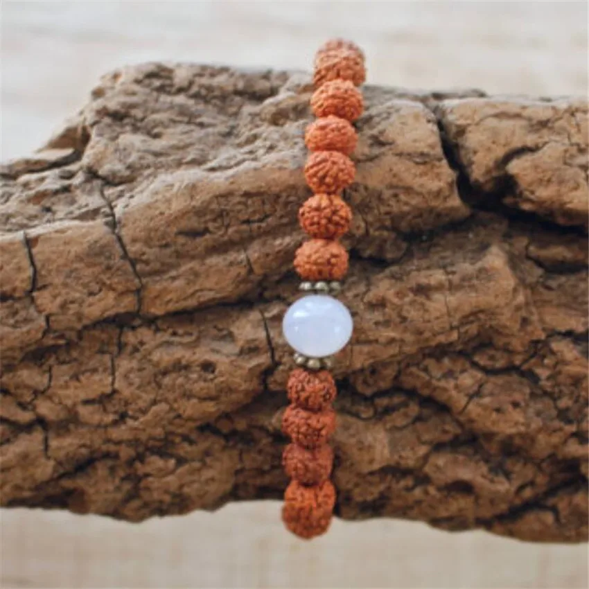 8mm White Jade Gemstone Rudraksha Mala Bracelets Unisex Wrap Chain Ethnic Handmade Beaded Men
8mm White Jade Gemstone Rudraksha Mala Bracelets Unisex Wrap Chain Ethnic Handmade Beaded Men