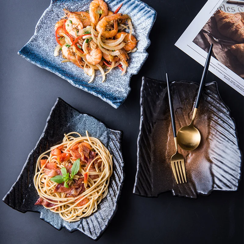 Japanese-style plates Home creative ceramic tableware Western food plates Irregular plates Shaped plate
Japanese-style plates Home creative ceramic tableware Western food plates Irregular plates Shaped plate