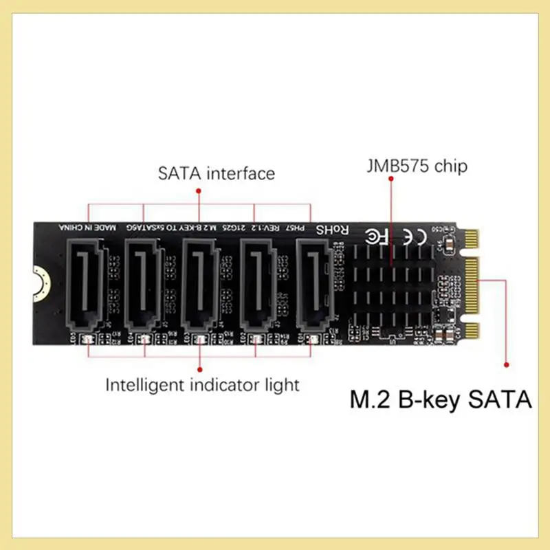 TTKK-4X M.2 NGFF B-Key SATA Изменение 5-портовой карты расширения Карта расширения 6 Гбит/с Чипсет JM575
TTKK-4X M.2 NGFF B-Key SATA Изменение 5-портовой карты расширения Карта расширения 6 Гбит/с Чипсет JM575