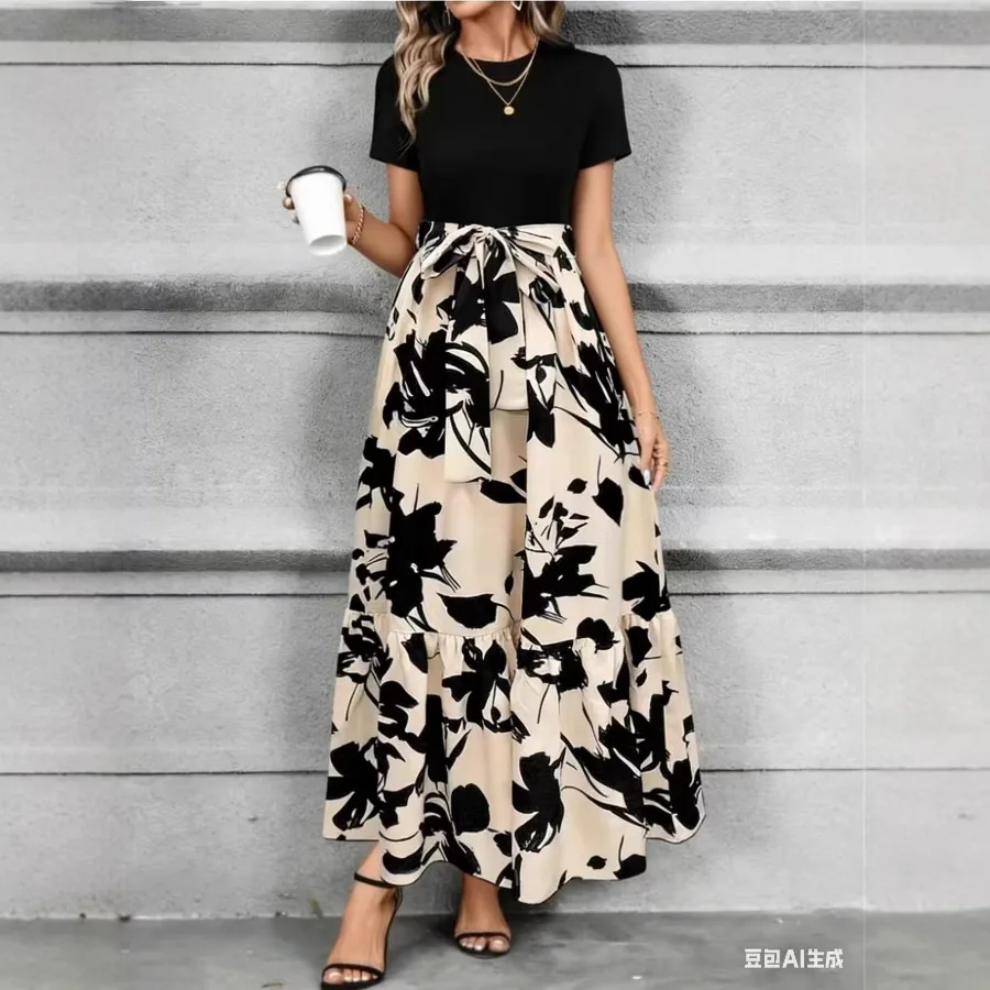 【New style】Spot - TK European and American spring and summer new fashion high-end temperament printed dress
【New style】Spot - TK European and American spring and summer new fashion high-end temperament printed dress