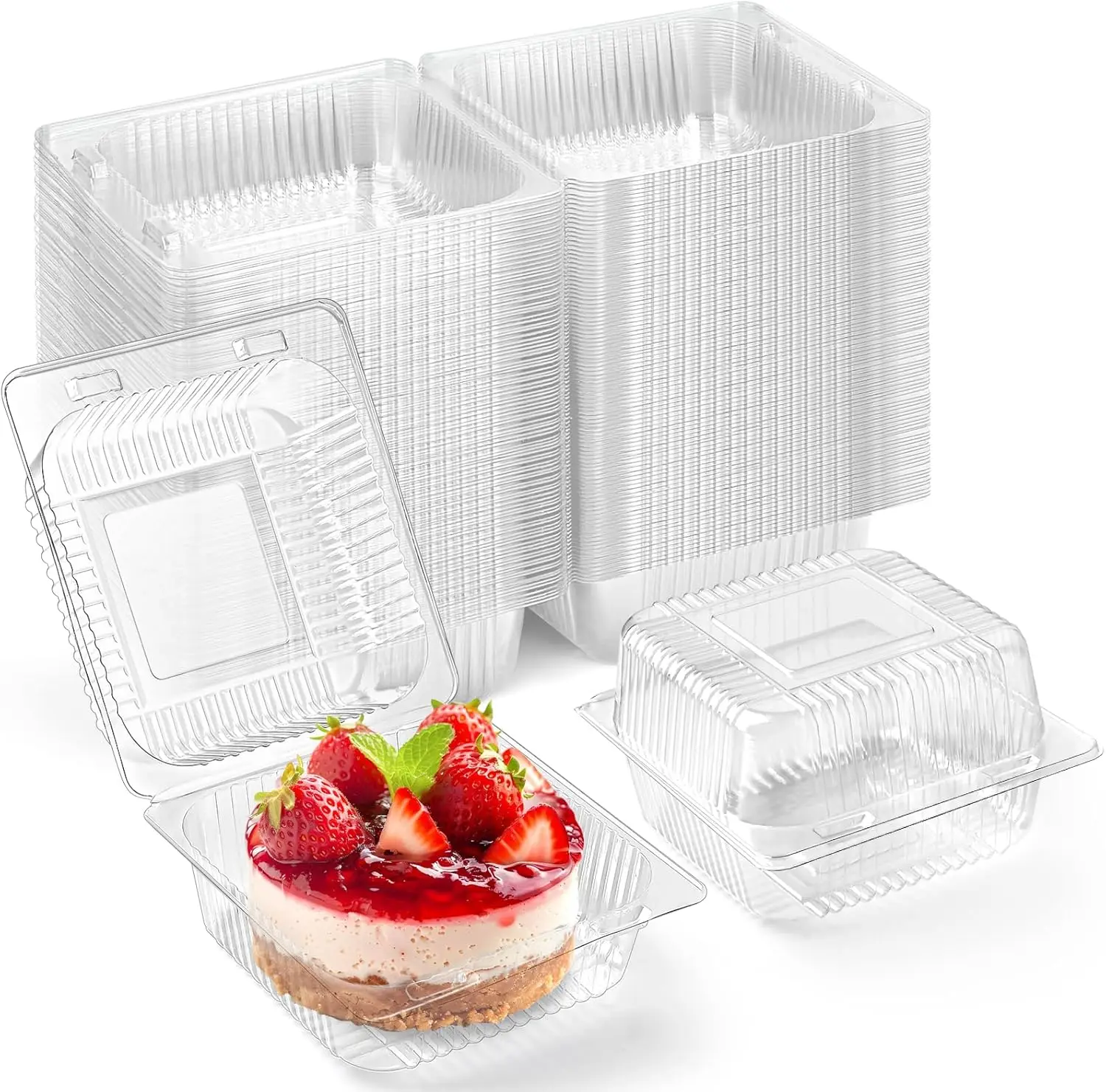 100 Pack Clear Plastic Take Out Containers with Hinged Lids, Disposable Square To Go Boxes for Cookies, Desserts, Salads
100 Pack Clear Plastic Take Out Containers with Hinged Lids, Disposable Square To Go Boxes for Cookies, Desserts, Salads