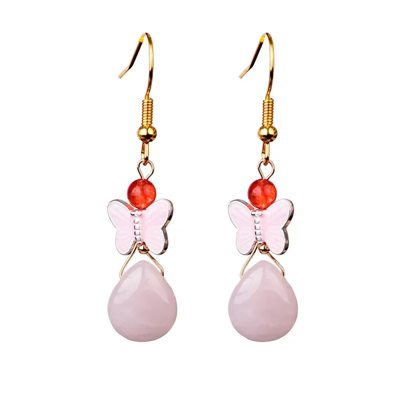 Pink Jade Water Drop Earrings Women Stone Natural Designer Gemstones Chalcedony Carved Charms 925 Silver Gemstone Charm Jewelry
Pink Jade Water Drop Earrings Women Stone Natural Designer Gemstones Chalcedony Carved Charms 925 Silver Gemstone Charm Jewelry