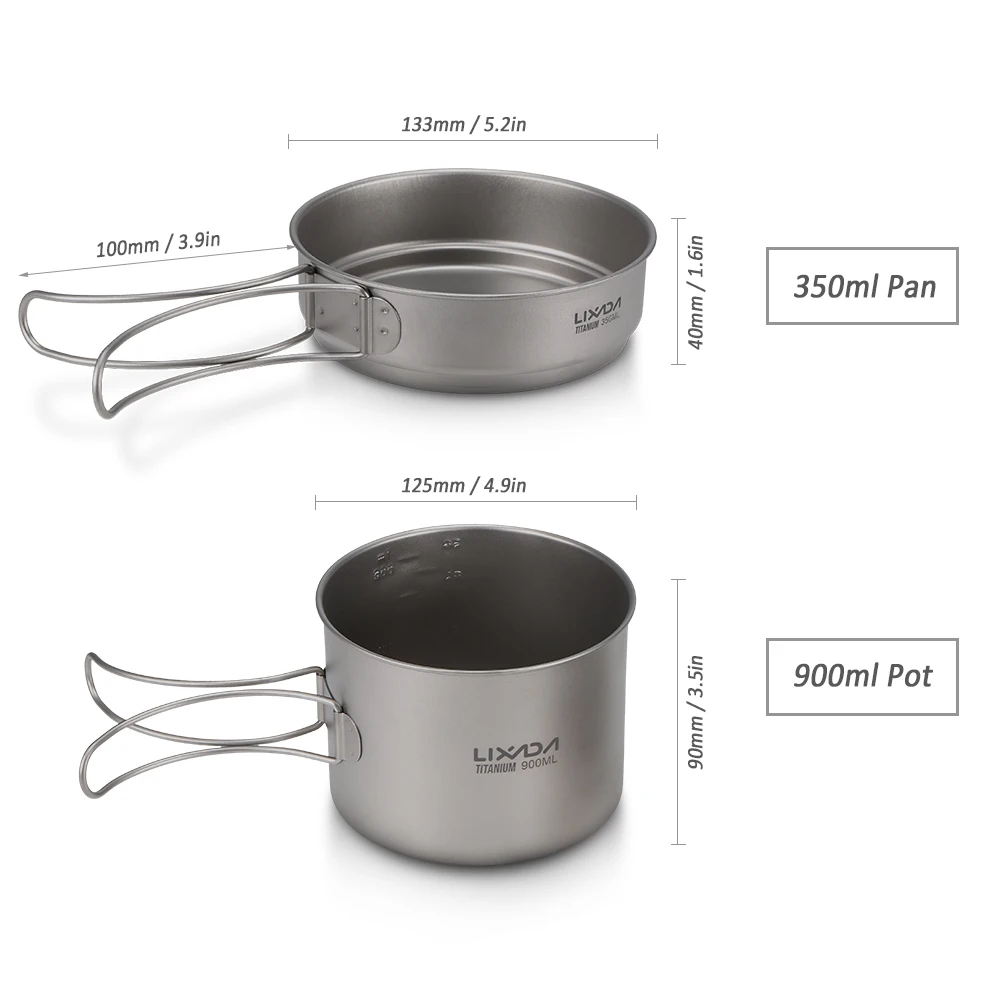 Lixada Cookset Набор посуды для кемпинга на открытом воздухе, кастрюля 900 мл и сковорода на 350 мл со складными ручками
Lixada Cookset Набор посуды для кемпинга на открытом воздухе, кастрюля 900 мл и сковорода на 350 мл со складными ручками