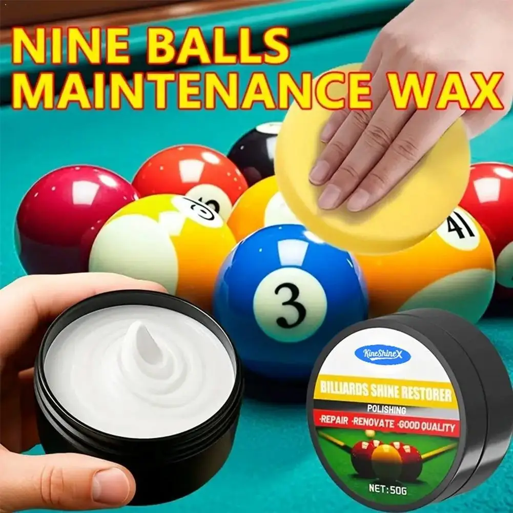 50g Pool Ball Polish Billiard Ball Cleaner & Restorer Removes Dust Dirt Grime Professional Shine Wax for Snooker Accessories
50g Pool Ball Polish Billiard Ball Cleaner & Restorer Removes Dust Dirt Grime Professional Shine Wax for Snooker Accessories