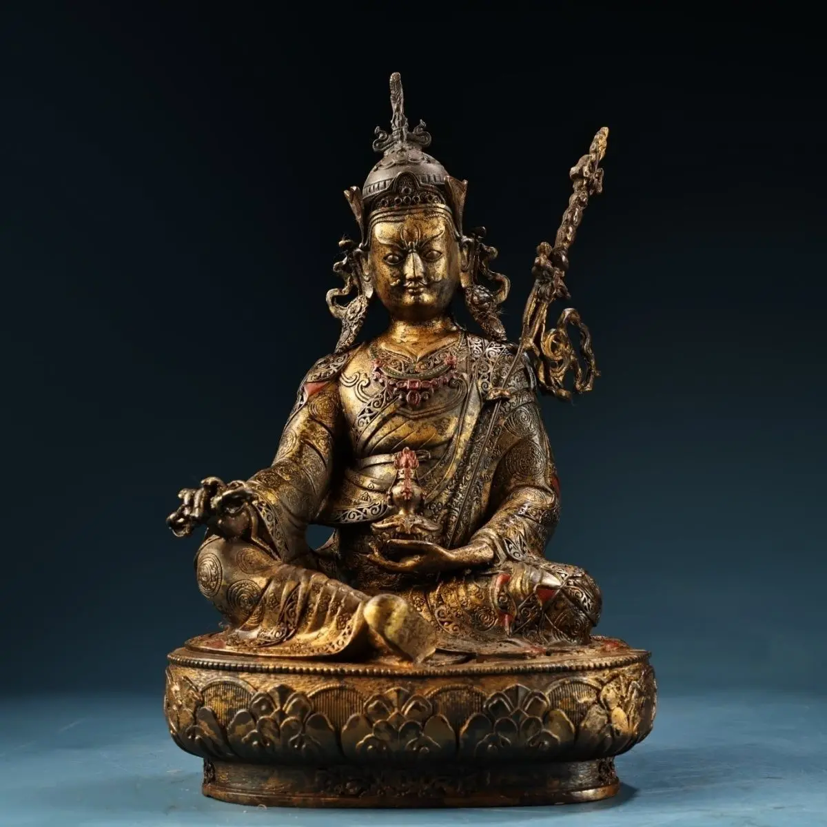 Tibetan master Padmasambhava Buddha Statue Sculpture Figurine Home Decoration Accessories
Tibetan master Padmasambhava Buddha Statue Sculpture Figurine Home Decoration Accessories