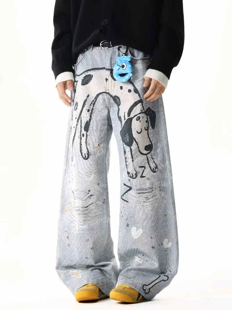 2025 Vibe Y2K Fashion Dog Graffit Printed Vintage Blue Baggy Jeans Pants For Men Clothing Straight Denim Trousers Moda Hombre
2025 Vibe Y2K Fashion Dog Graffit Printed Vintage Blue Baggy Jeans Pants For Men Clothing Straight Denim Trousers Moda Hombre