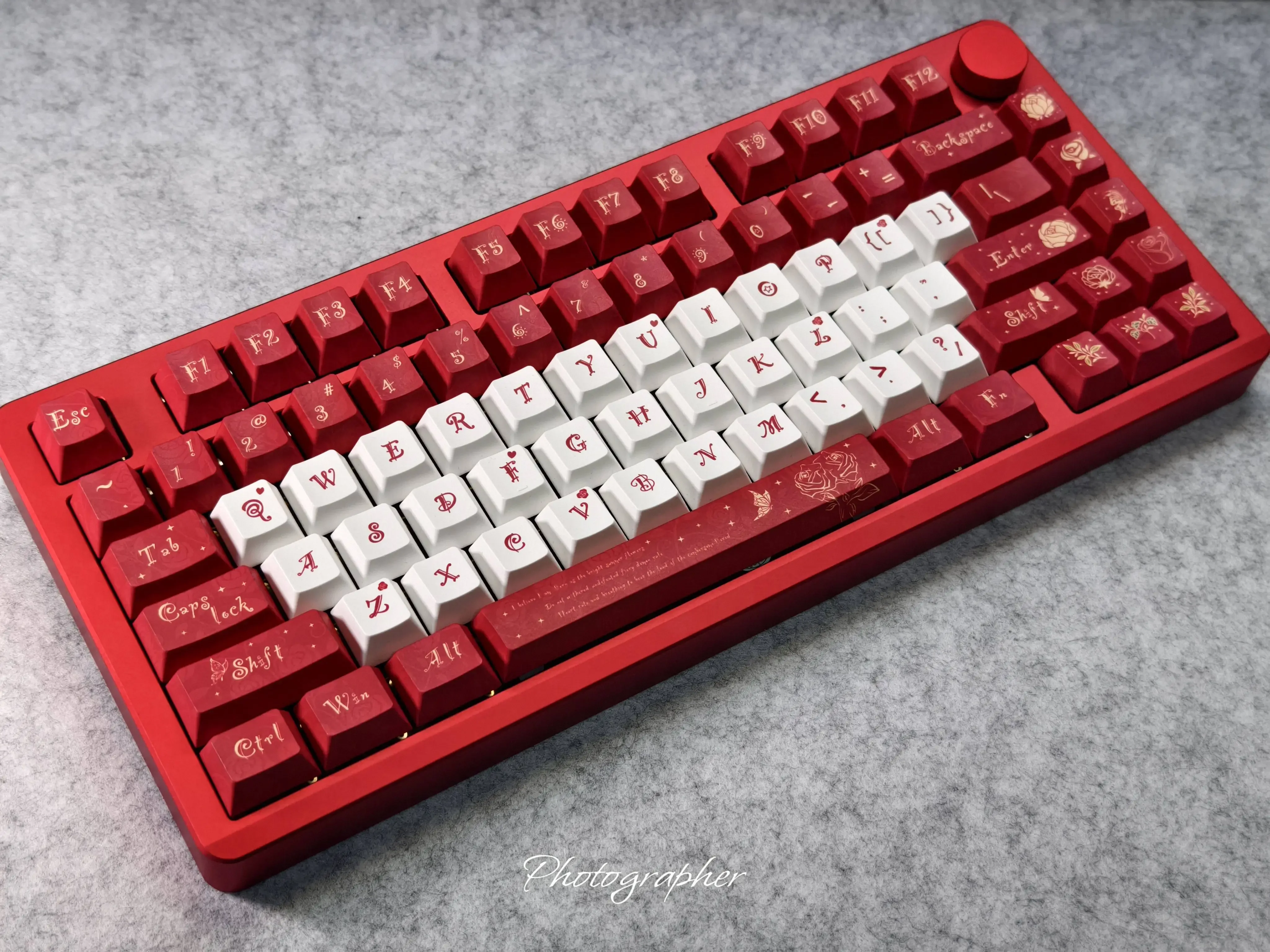 Red and blue camellia full heat sublimation original factory height mechanical keyboard cross shaft keycap
Red and blue camellia full heat sublimation original factory height mechanical keyboard cross shaft keycap