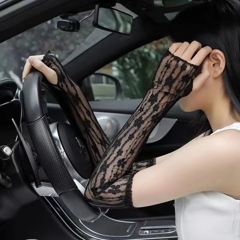 Summer Mesh Flower Lace Fingerless White Mittens Female Gloves Women Knitted Gloves Lolita Style Arm Sleeves Photo Props
Summer Mesh Flower Lace Fingerless White Mittens Female Gloves Women Knitted Gloves Lolita Style Arm Sleeves Photo Props