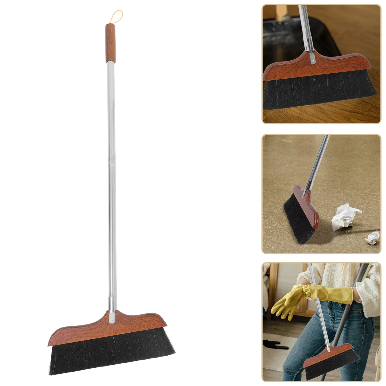 Anti Static Dust Removal Brush Red Wood Stainless Steel Joint Horsetail Hair Soft Broom Carpet Sweep Cleaning Tool Push Broom
Anti Static Dust Removal Brush Red Wood Stainless Steel Joint Horsetail Hair Soft Broom Carpet Sweep Cleaning Tool Push Broom